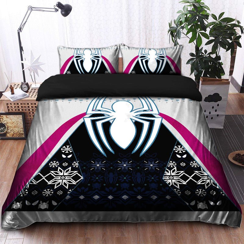 Spider Woman White Christmas Bedding Set Duvet Cover And 2 Pillowcases Nearkii