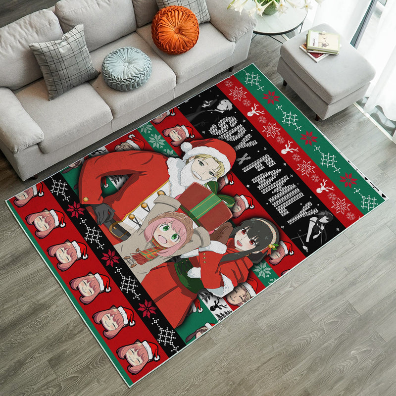 Spy X Family Christmas Rug Carpet Rug Home Room Decor Nearkii