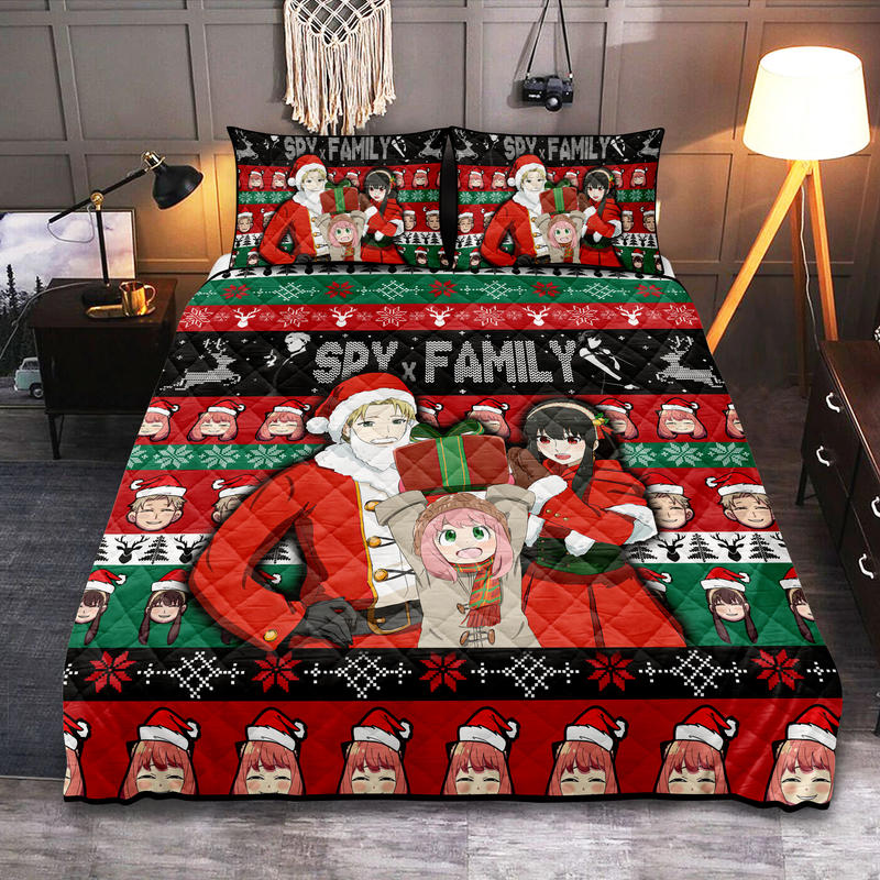 Spy x Family Christmas Quilt Bed Sets Nearkii