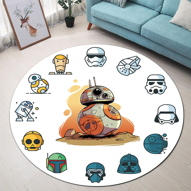 Star War Symbol Round Carpet Rug Bedroom Livingroom Home Decor Nearkii