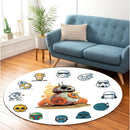 Star War Symbol Round Carpet Rug Bedroom Livingroom Home Decor Nearkii