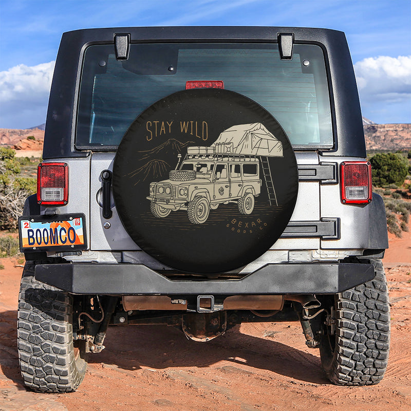 Stay Wild Jeep Jeep Car Spare Tire Cover Gift For Campers Nearkii