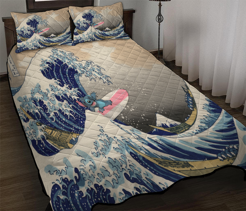 Stitch The Great Wave Japan Quilt Bed Sets
