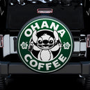 Stitch Ohana Coffee Logo Car Spare Tire Covers Gift For Campers Nearkii