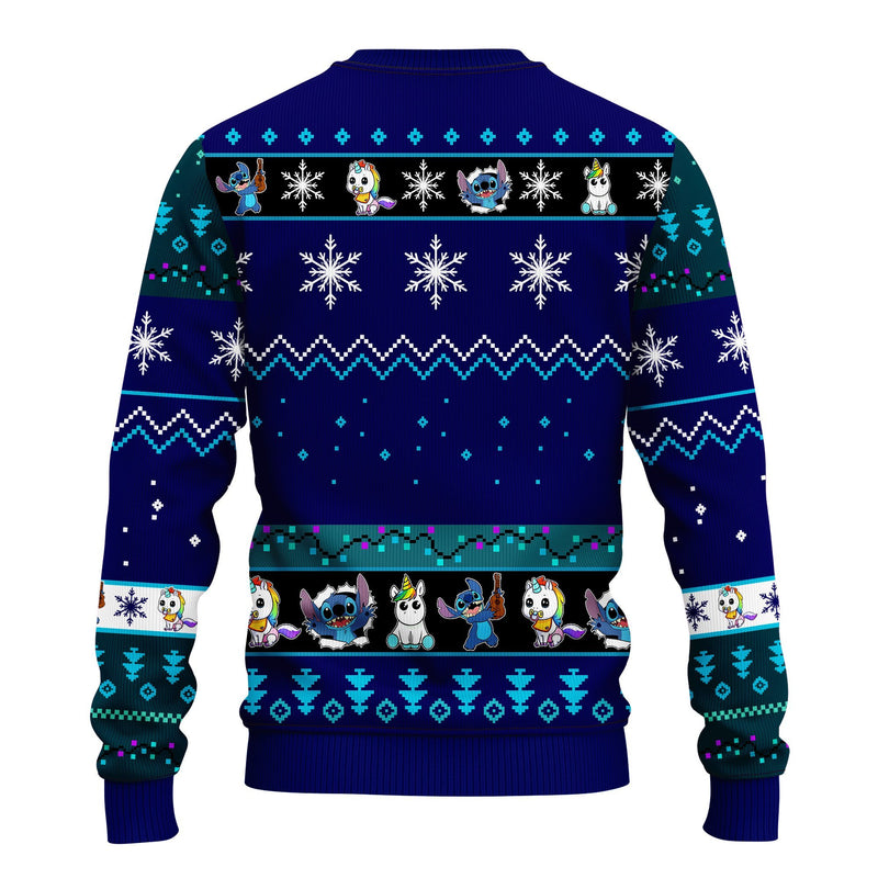 Stitch Unicorn Ugly Christmas Sweater Blue 1 Amazing Gift Idea Thanksgiving Gift Nearkii