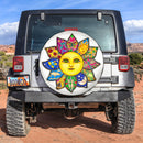 Sun Moon Multicolor Spare Tire Cover Gift For Campers Nearkii
