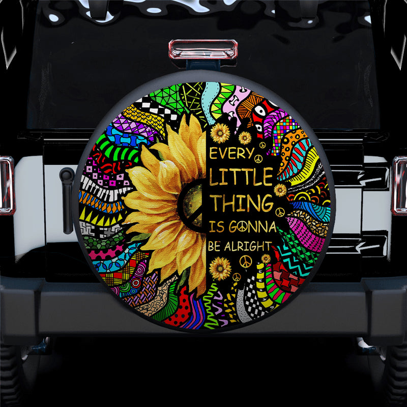 Sunflower Hippie Little Thing Colorful Jeep Car Spare Tire Covers Gift For Campers Nearkii