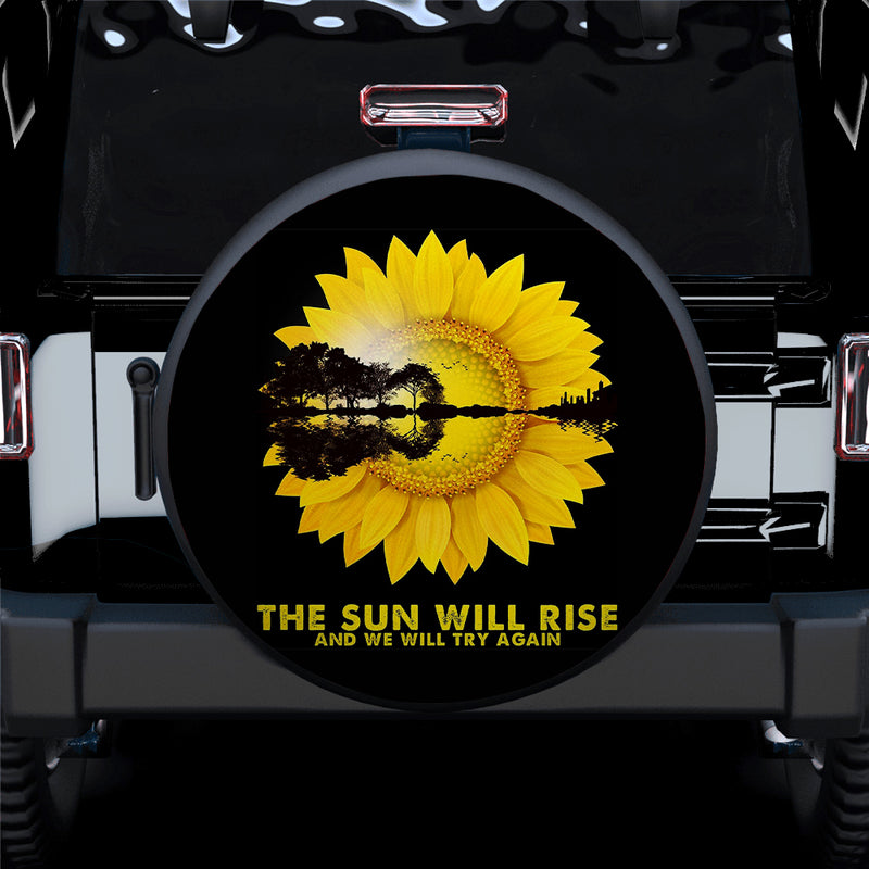 The Sun Will Rise Sunflower Guitar Hd Jeep Car Spare Tire Cover Gift For Campers Nearkii