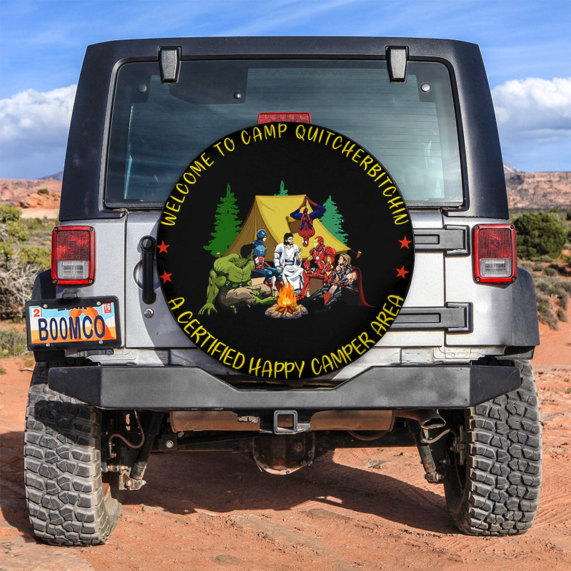 Superhero Jesus Camping Car Spare Tire Covers Gift For Campers Nearkii