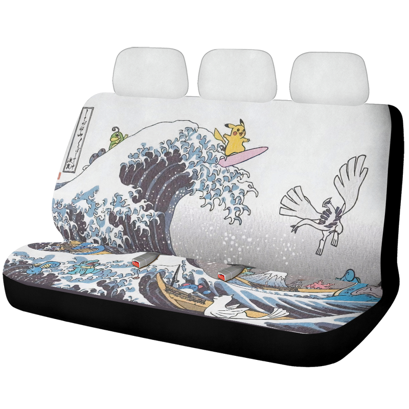 The Great Wave Pokemon Car Back Seat Covers Decor Protectors Nearkii