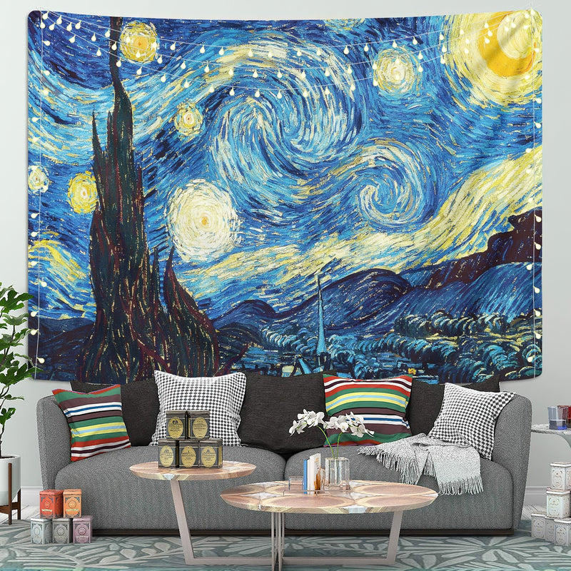 The Starry Night Tapestry Room Decor Nearkii