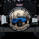 The Jeep Life Chose Me Blue Jeep Car Spare Tire Covers Gift For Campers Nearkii