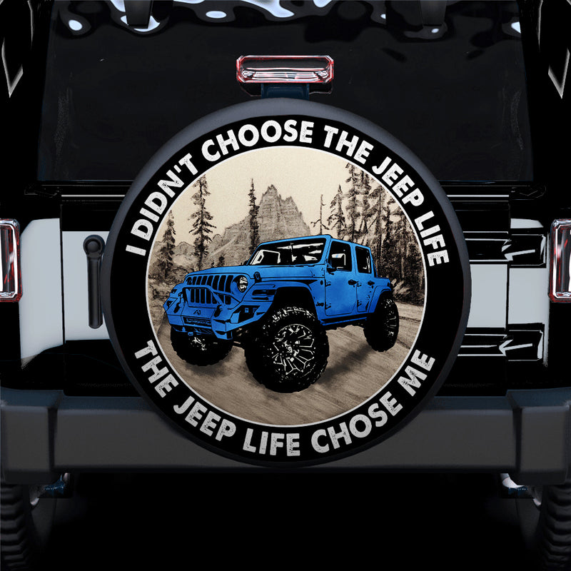 The Jeep Life Chose Me Blue Jeep Car Spare Tire Covers Gift For Campers Nearkii