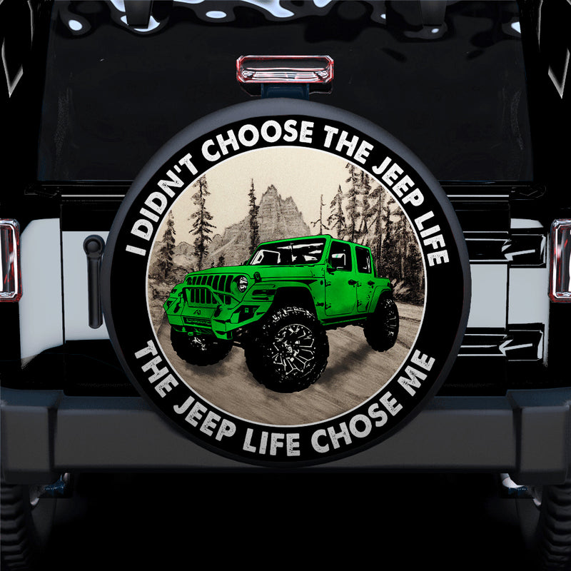 The Jeep Life Chose Me Green Jeep Car Spare Tire Covers Gift For Campers Nearkii