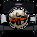 The Jeep Life Chose Me Orange Jeep Car Spare Tire Covers Gift For Campers Nearkii