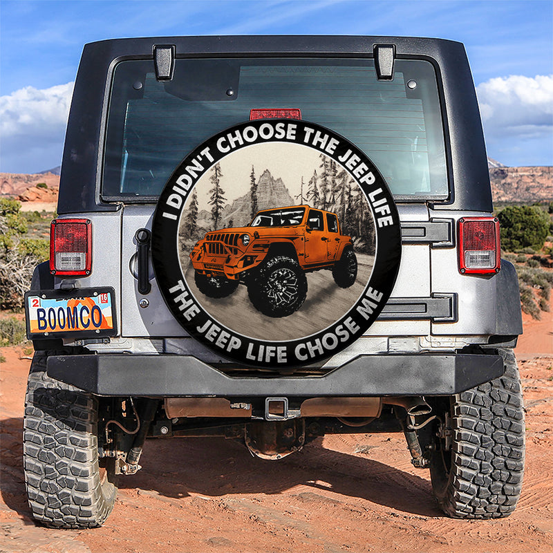 The Jeep Life Chose Me Orange Jeep Car Spare Tire Covers Gift For Campers Nearkii