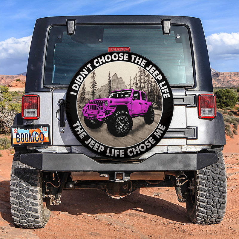 The Jeep Life Chose Me Pink Jeep Car Spare Tire Covers Gift For Campers Nearkii