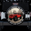 The Jeep Life Chose Me Red Jeep Car Spare Tire Covers Gift For Campers Nearkii