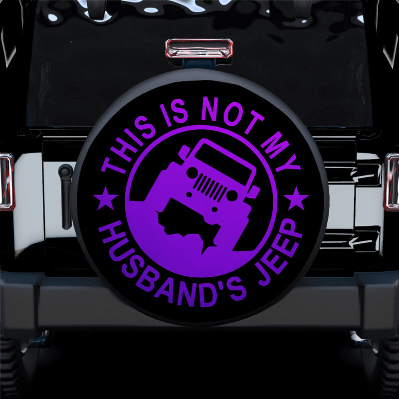 This Is Not My Husband Jeep Purple Car Spare Tire Covers Gift For Campers Nearkii