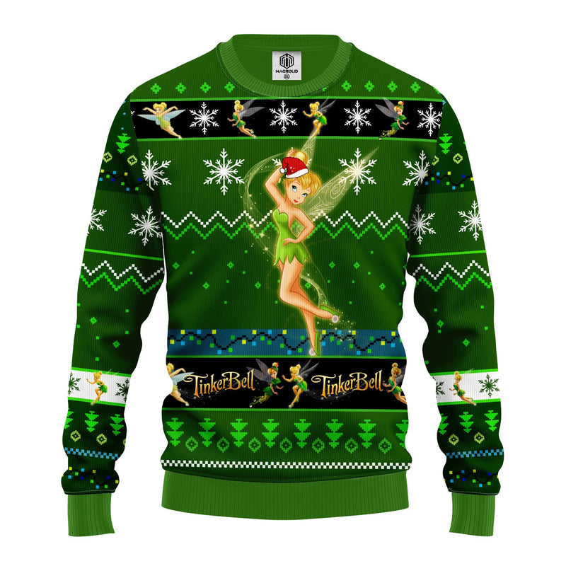 Tinker Bell Ugly Christmas Sweater Green Amazing Gift Idea Thanksgiving Gift Nearkii