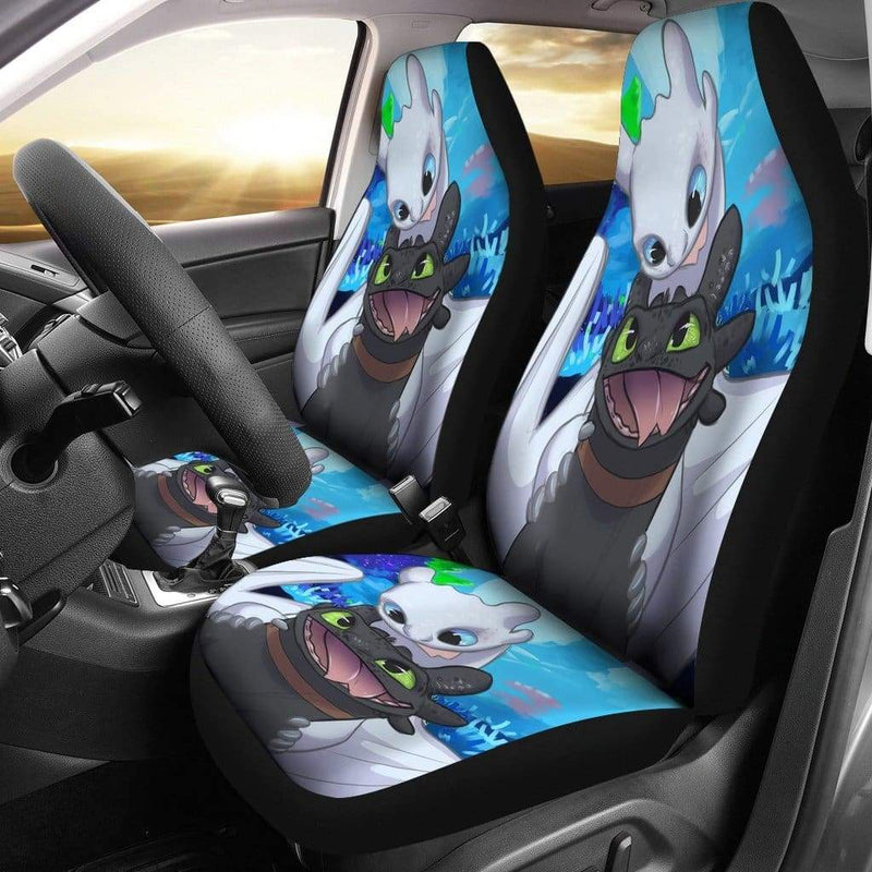 Toothless And The Light Fury Car Premium Custom Car Seat Covers Decor Protectors Nearkii
