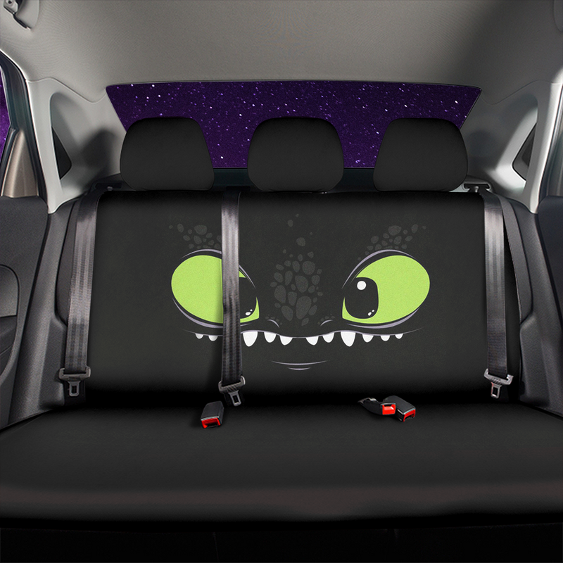 Toothless Face How To Train Your Dragon Car Back Seat Covers Decor Protectors Nearkii