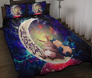 Totoro Ghibli Snorlax Pokemon Love You To The Moon Galaxy Quilt Bed Sets Nearkii