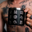 Black Camping Stuff Insulated Travel Camping Mug Nearkii