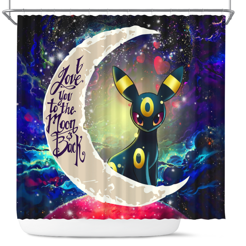 Umbreon Eevee Evolution Pokemon Love You To The Moon Galaxy Shower Curtain Nearkii