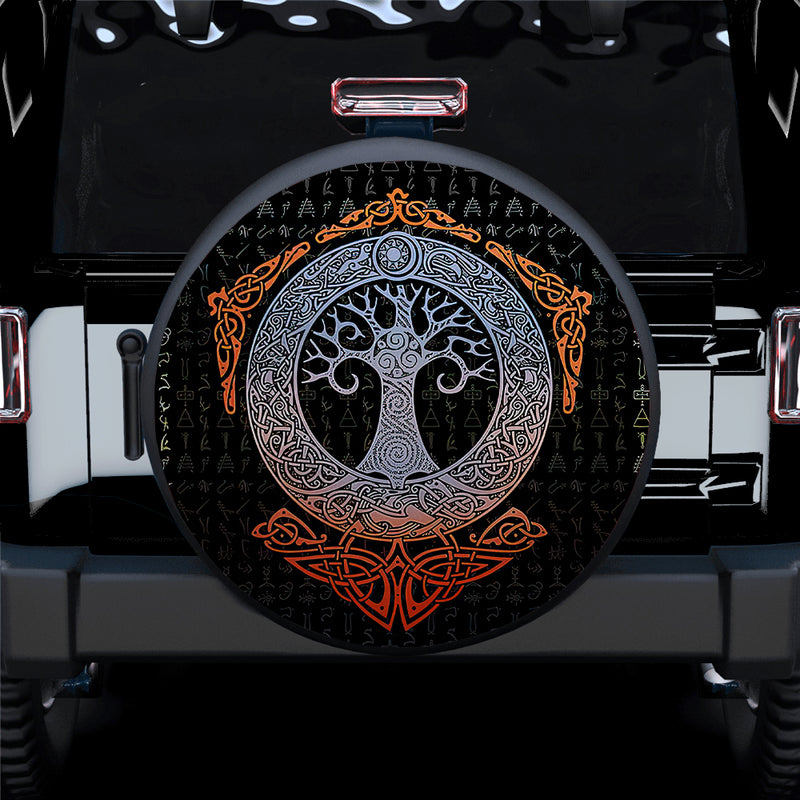 Viking Yggdrasil Car Spare Tire Cover Gift For Campers Nearkii