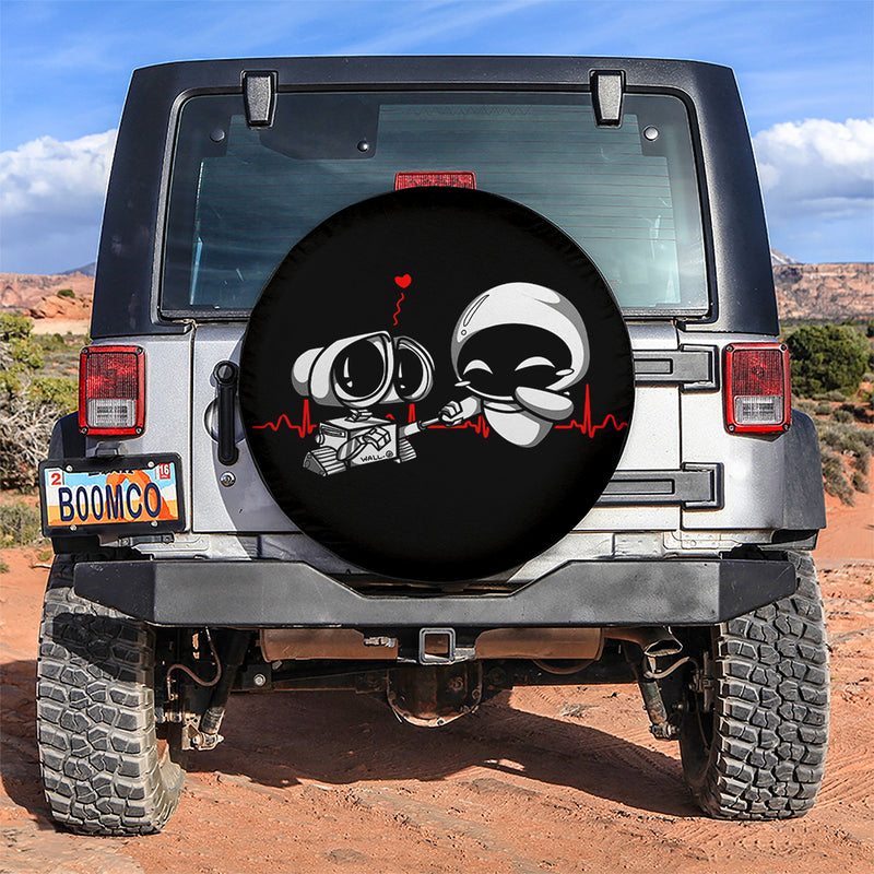 Wall E Eve Love Cute Jeep Car Spare Tire Covers Gift For Campers Nearkii