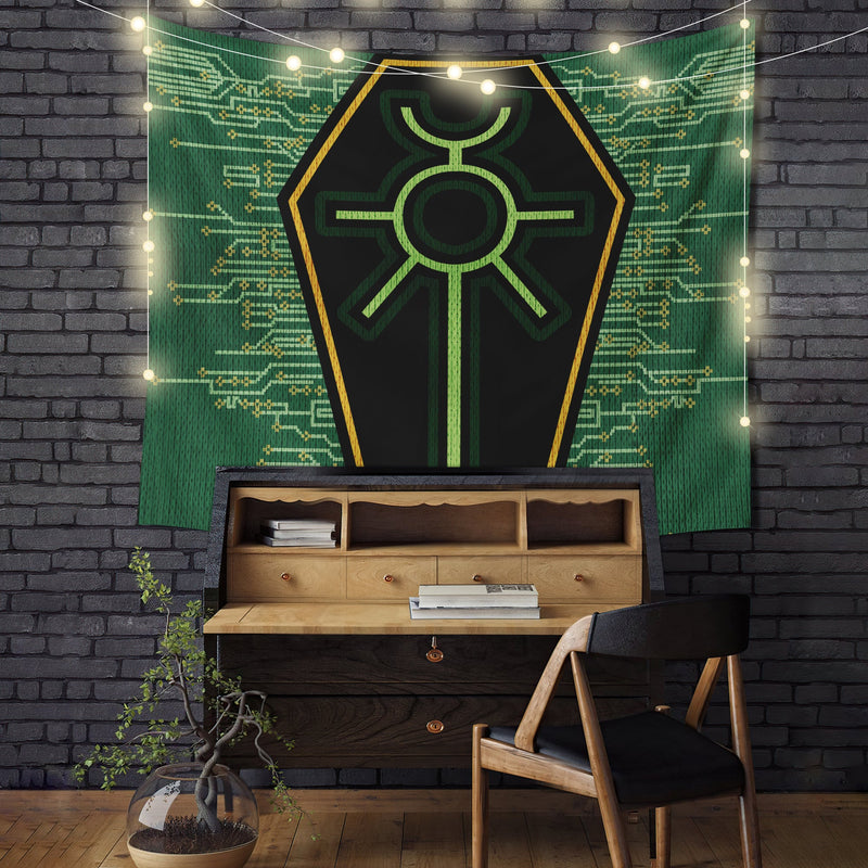 Warhammer 40k Christmas Green Tapestry Room Decor Nearkii