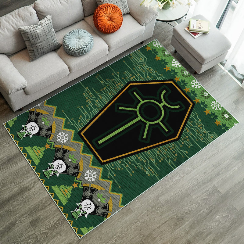 Warhammer 40k Christmas Green Christmas Rug Carpet Rug Home Room Decor Nearkii