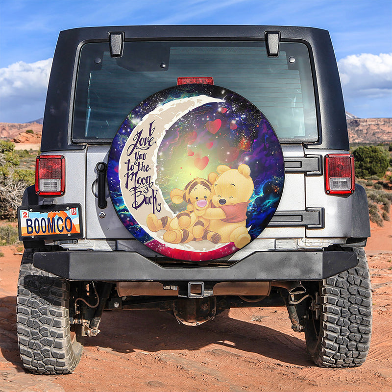 Winnie The Pooh Love You To The Moon Galaxy Spare Tire Covers Gift For Campers Nearkii