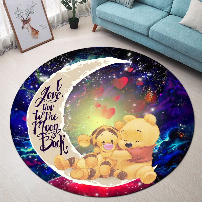 Winnie The Pooh Love You To The Moon Galaxy Round Carpet Rug Bedroom Livingroom Home Decor Nearkii