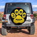 Yellow Jeep Paw Car Spare Tire Cover