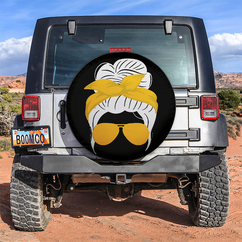 Yellow Turban Jeep Girl Car Spare Tire Covers Gift For Campers Nearkii
