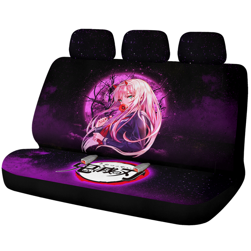 Zero Two Moonlight Anime Galaxy Premium Custom Car Back Seat Covers Decor Protectors Nearkii