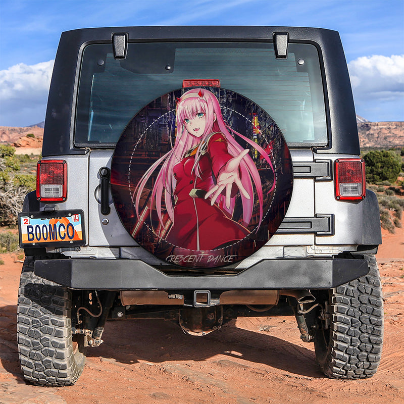 Zero Two Anime Girl Car Spare Tire Covers Gift For Campers Nearkii