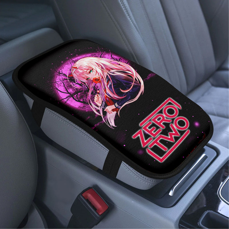 Zero Two Anime Moonlight Premium Custom Armrest Center Console Cover Car Accessories Nearkii