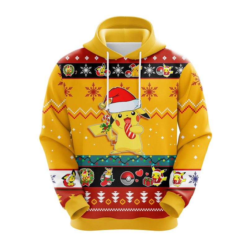 Pikachu 3 Christmas Noel Mc Ugly Hoodie Amazing Gift Idea Thanksgiving Gift Nearkii