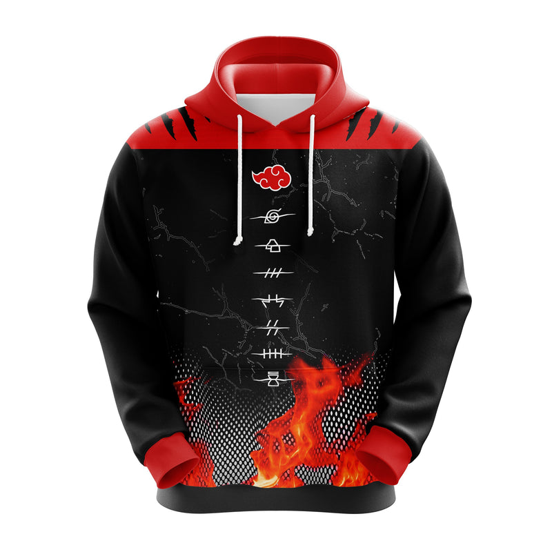 Akatsuki Naruto Fire And Thunder Outfit Cosplay Anime Hoodie Amazing Gift Idea Nearkii