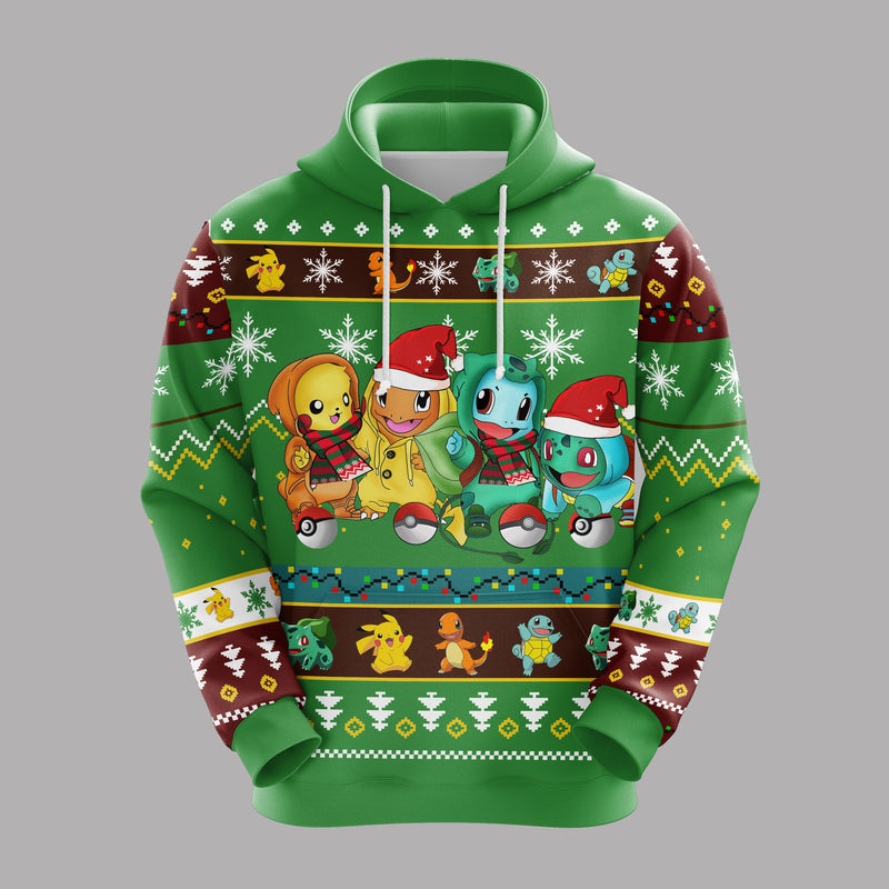 Pokemon Cute Noel Mc Ugly Hoodie Zip Green 1 Amazing Gift Idea Thanksgiving Gift Nearkii